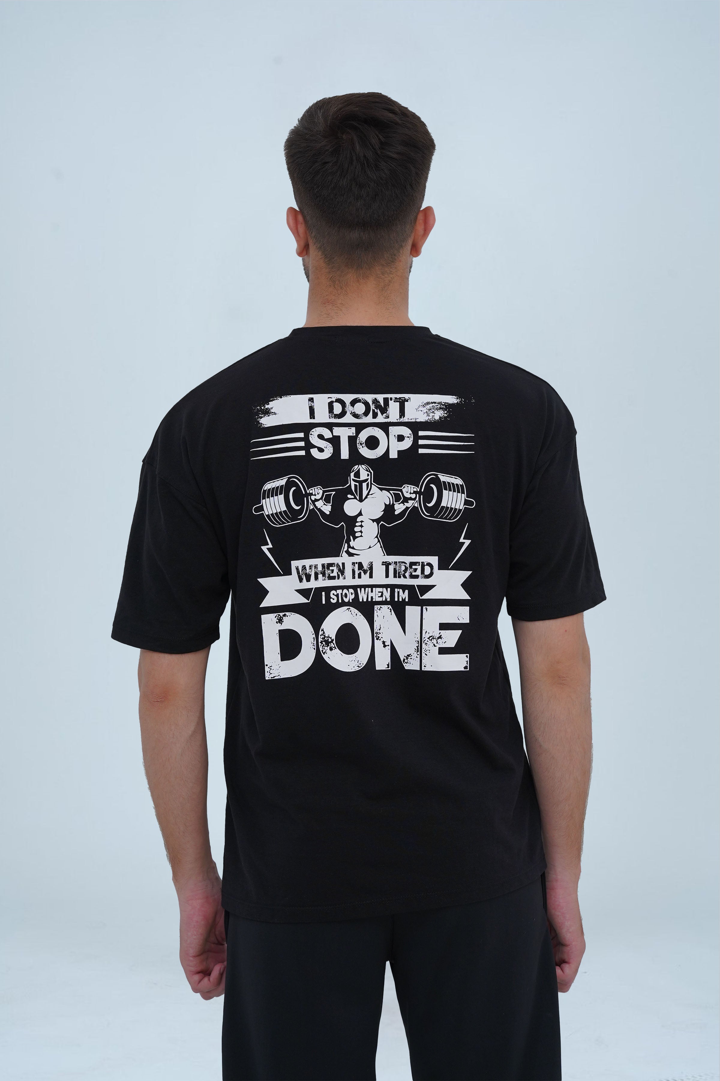 Unisex Jet Black Cotton Oversized T-Shirt - CrossFitters