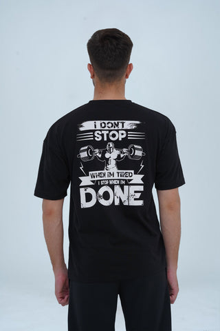 Unisex Jet Black Cotton Oversized T-Shirt - CrossFitters