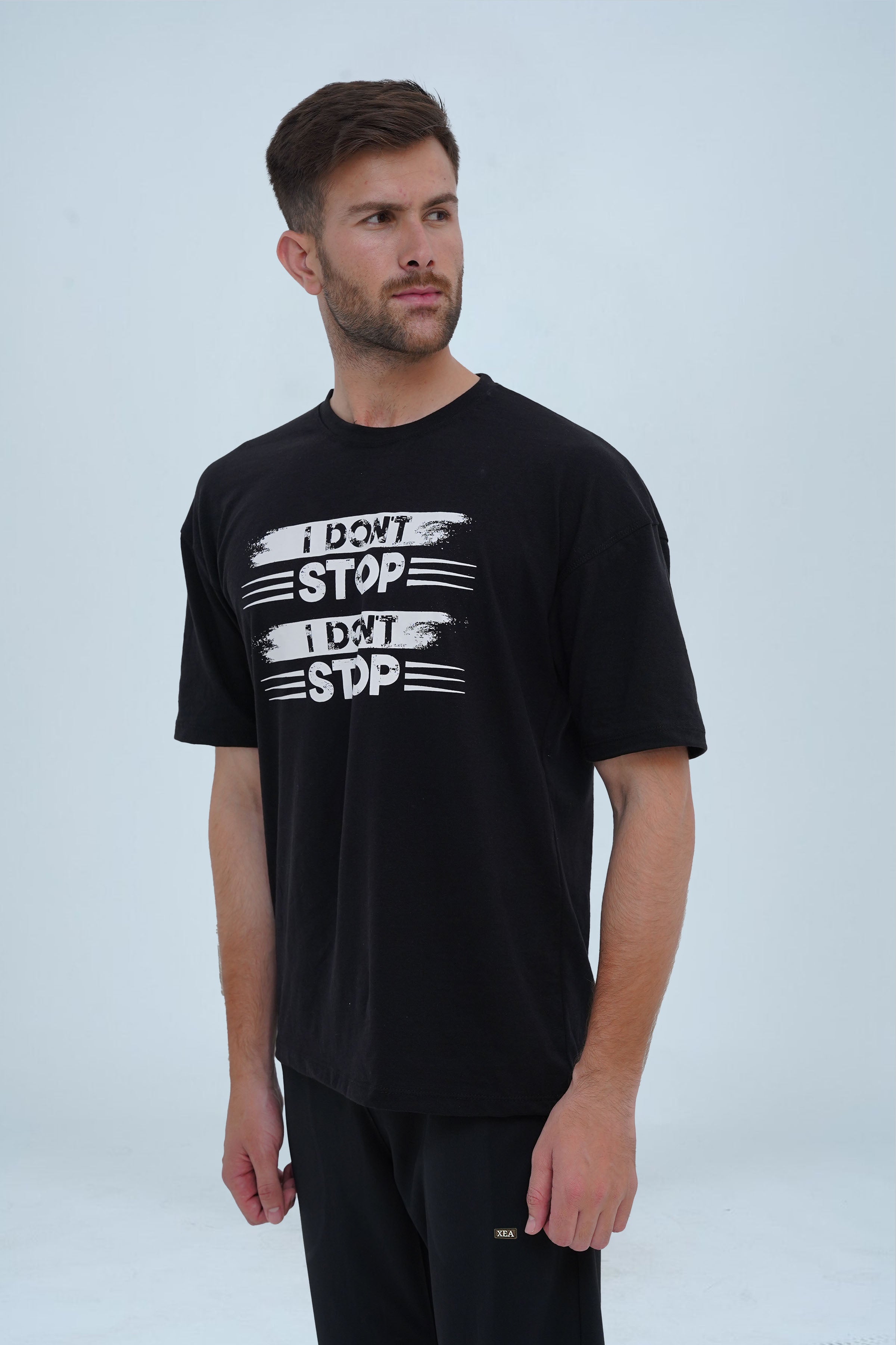 Unisex Jet Black Cotton Oversized T-Shirt - CrossFitters