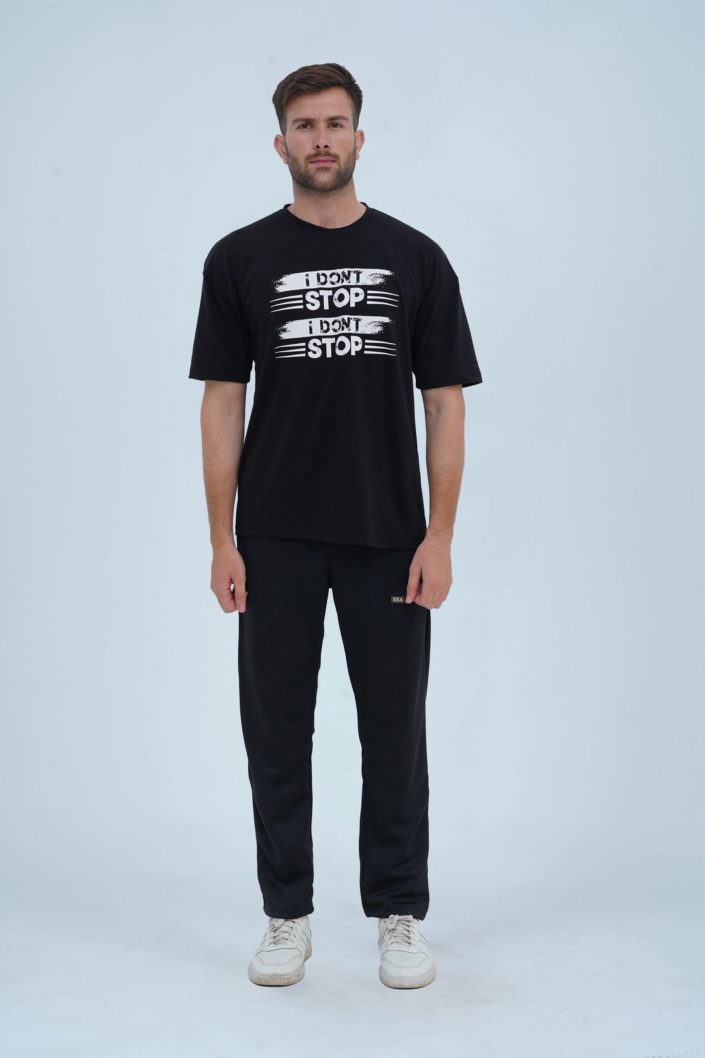 Unisex Jet Black Cotton Oversized T-Shirt - CrossFitters