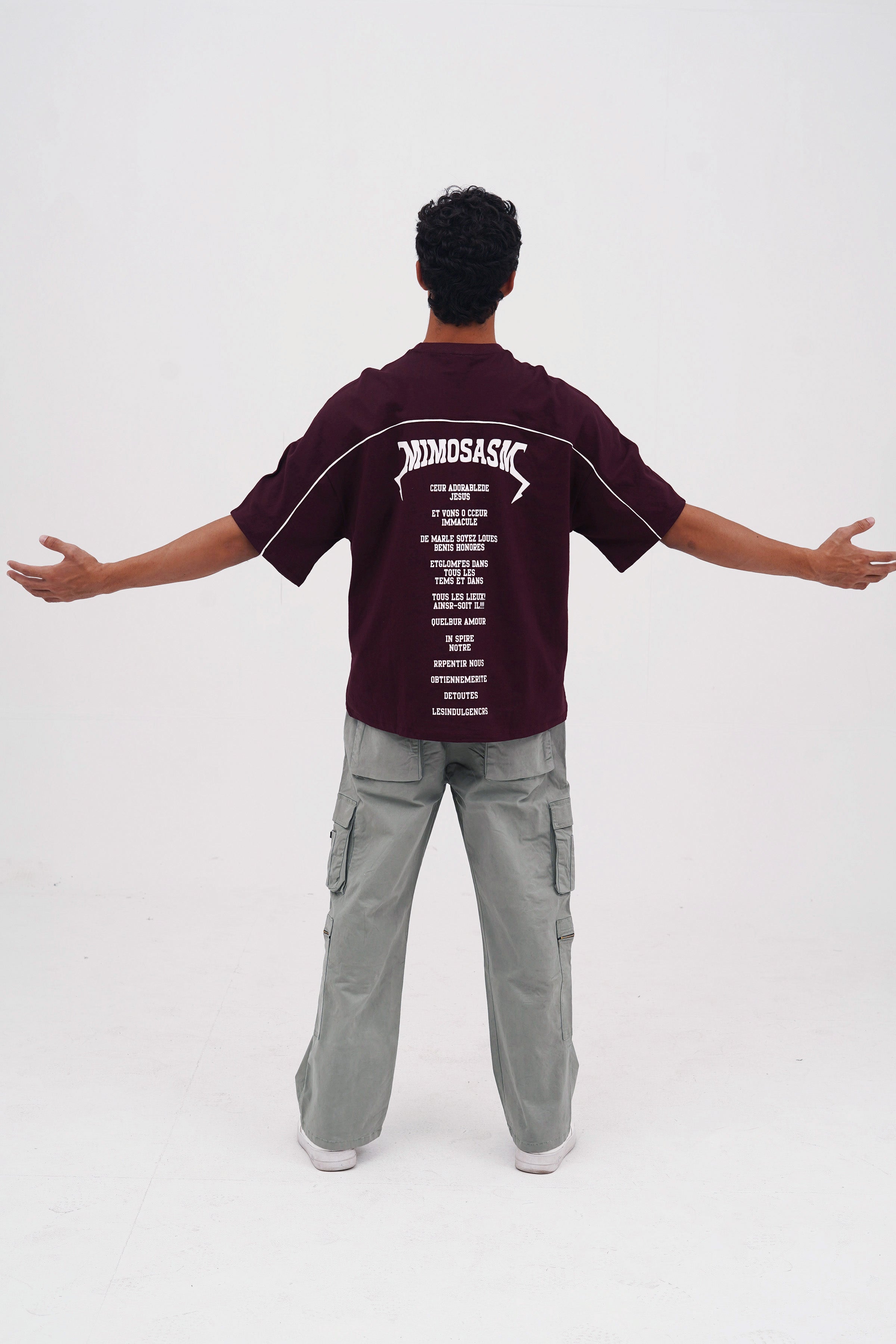 Unisex Maroon Cotton Oversized T-Shirt - CrossFitters