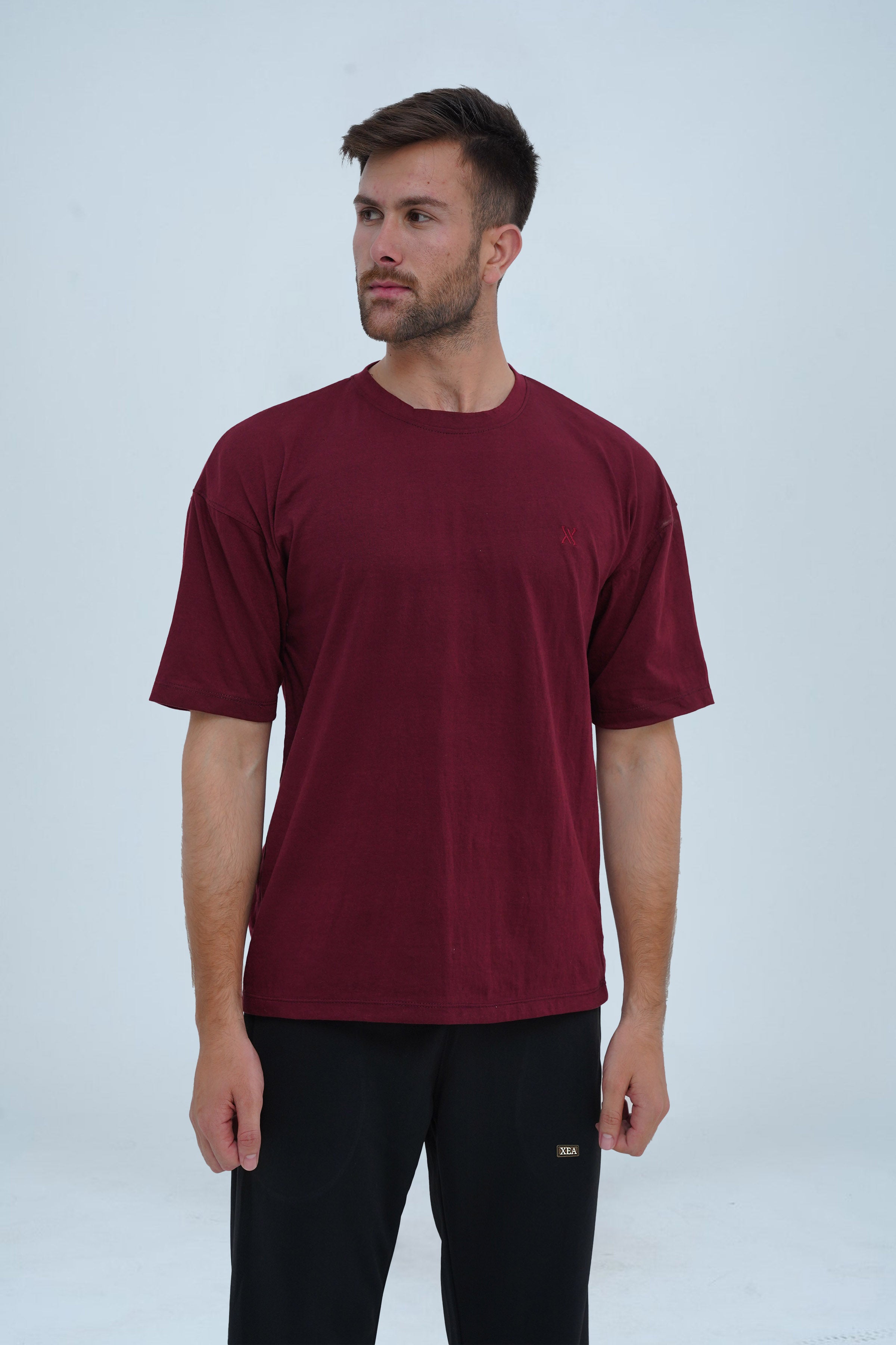 Unisex Maroon Cotton Oversized T-Shirt - CrossFitters
