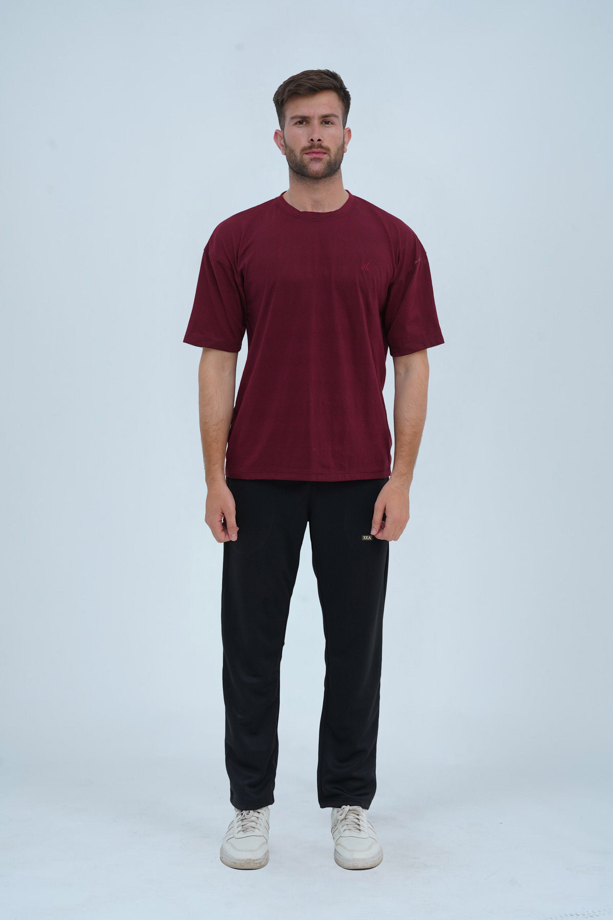Unisex Maroon Cotton Oversized T-Shirt - CrossFitters