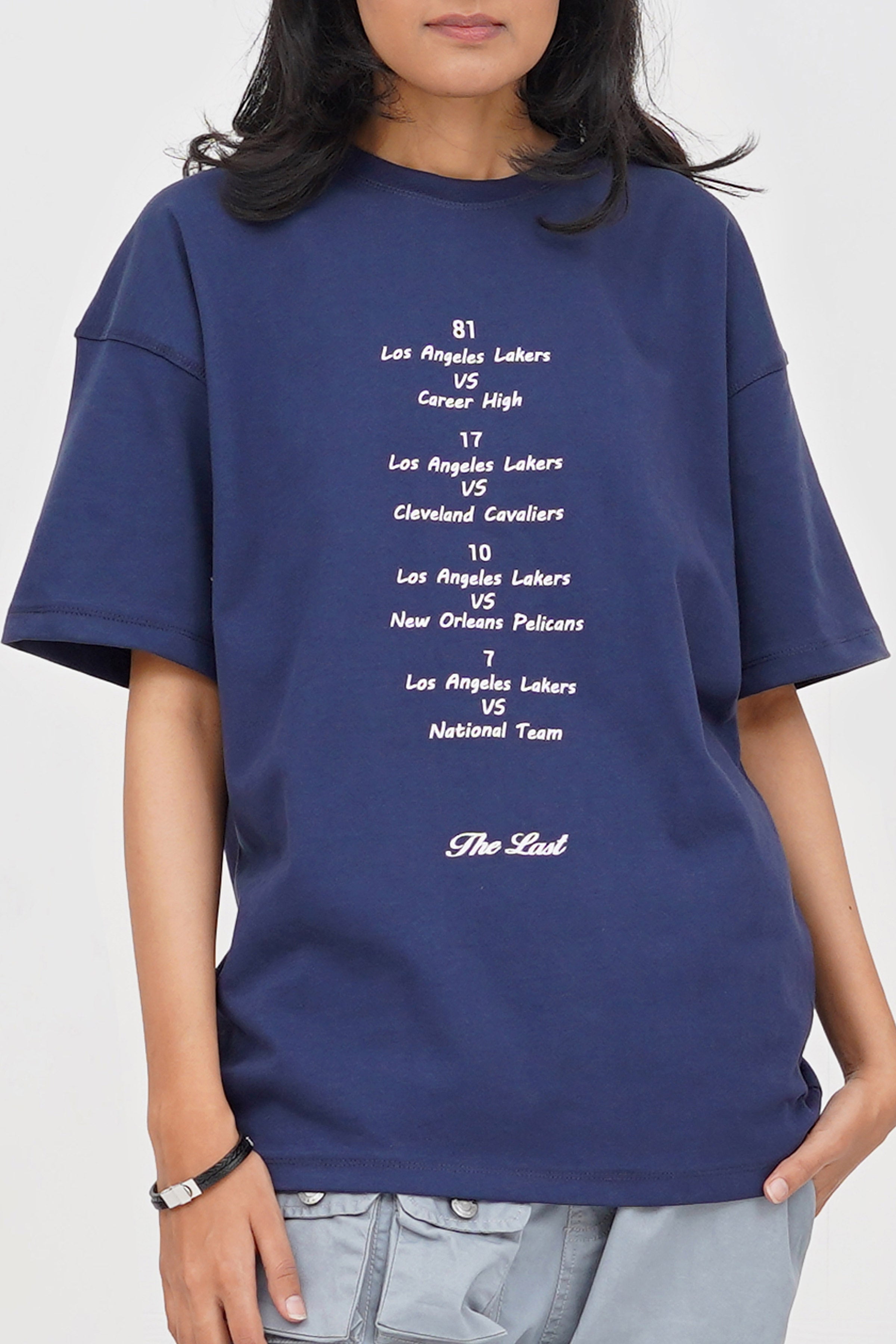 Unisex Navy Blue Cotton Oversized T-Shirt - CrossFitters