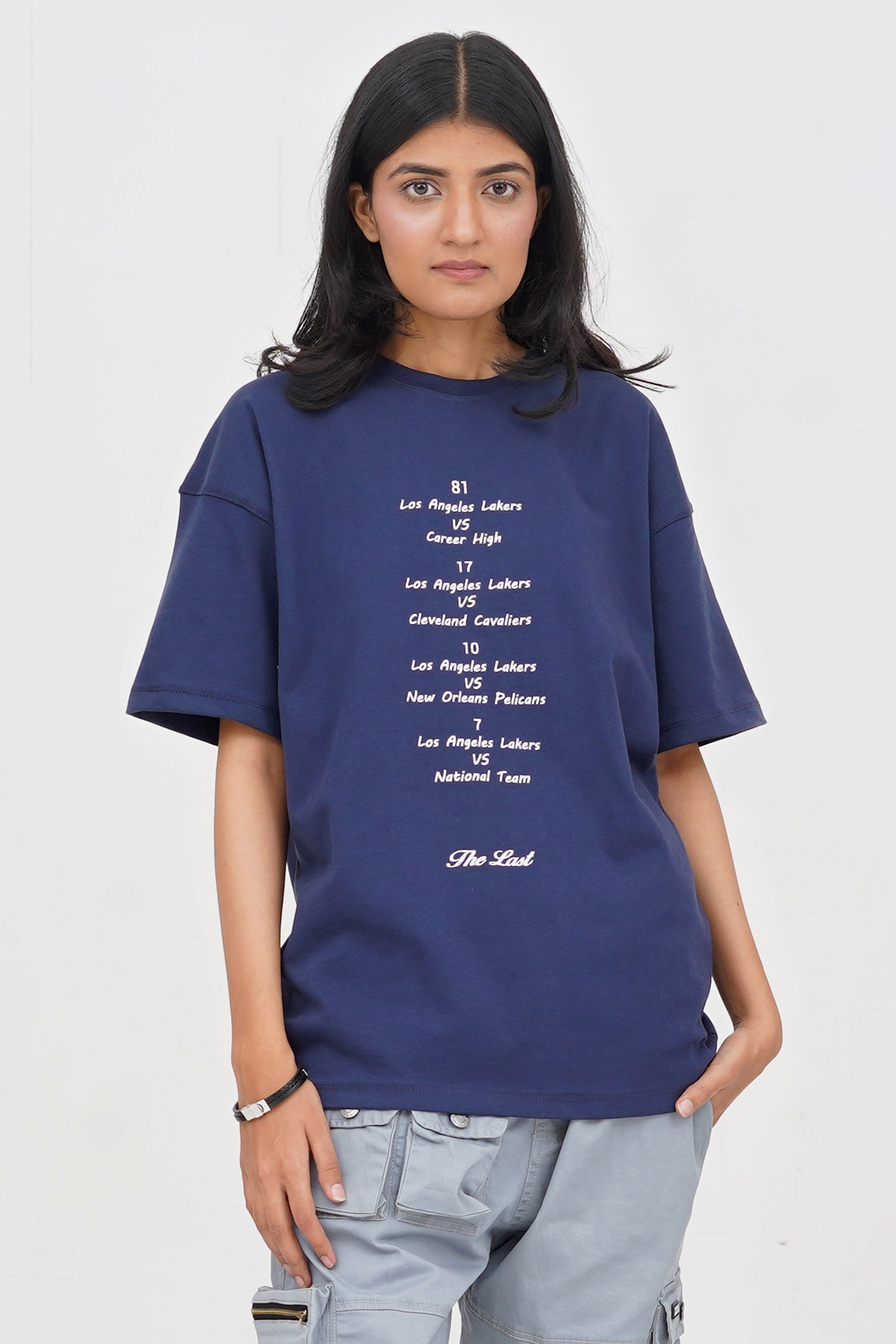 Unisex Navy Blue Cotton Oversized T-Shirt - CrossFitters
