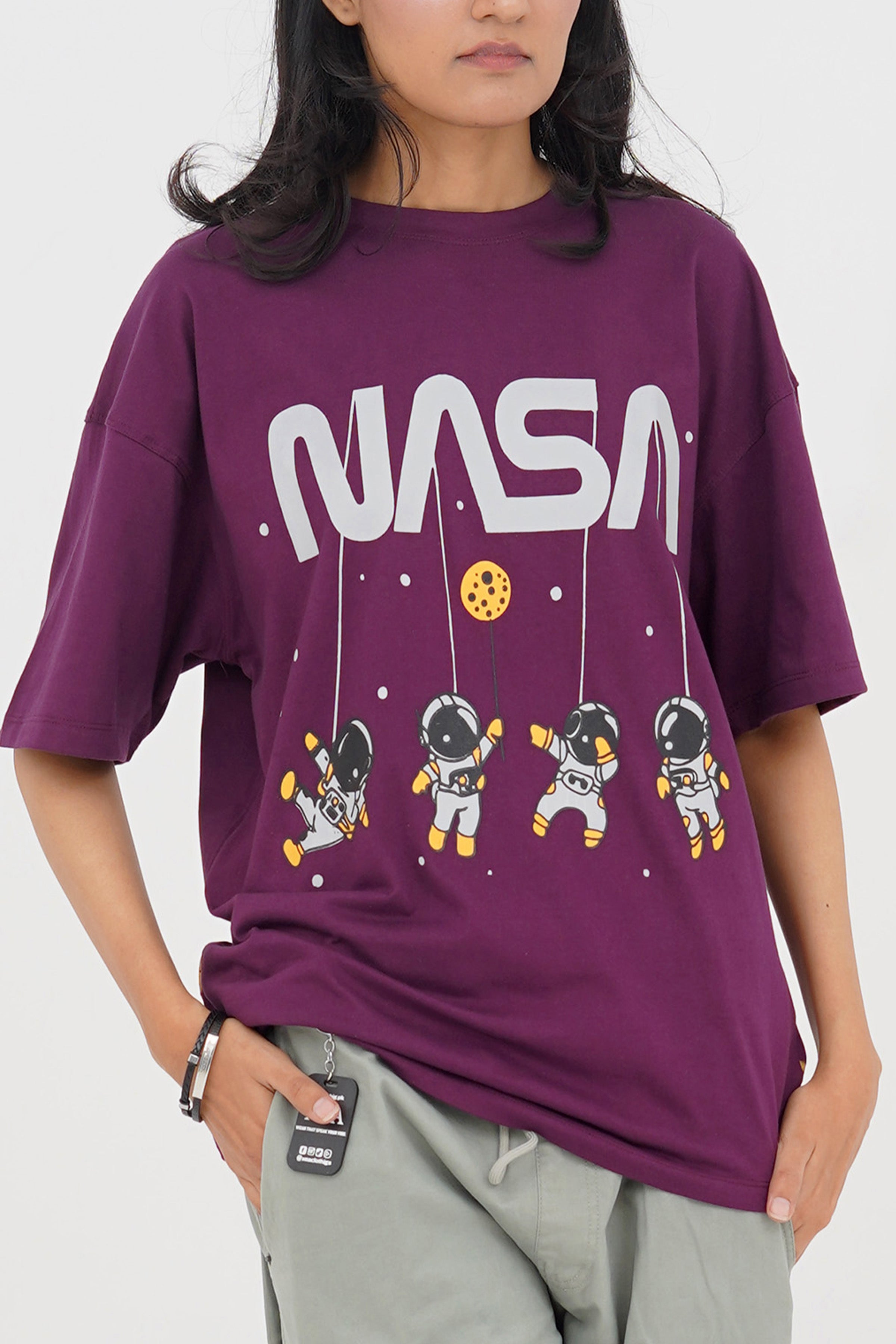 Unisex Plum Cotton Oversized T-Shirt - CrossFitters