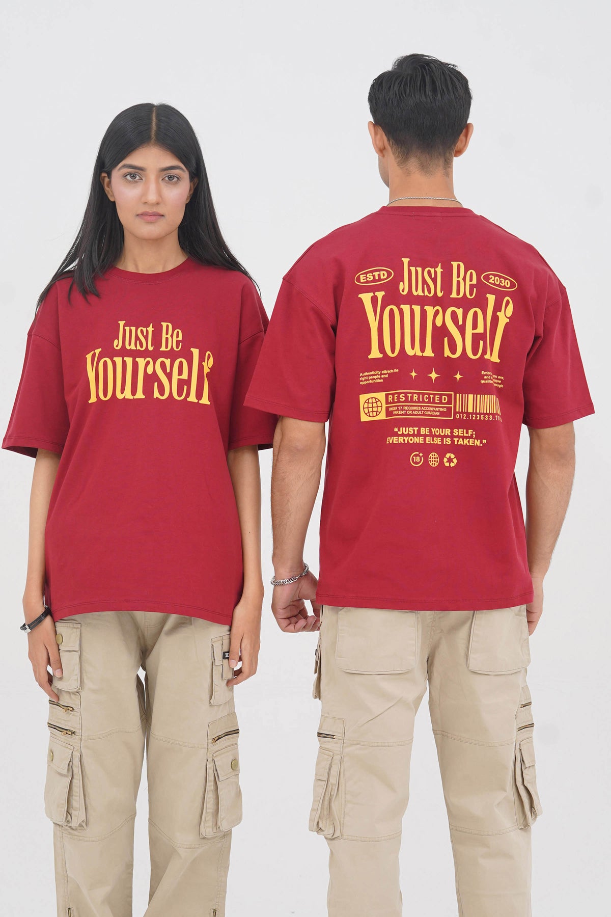 Unisex Red Cotton Oversized T-Shirt - CrossFitters