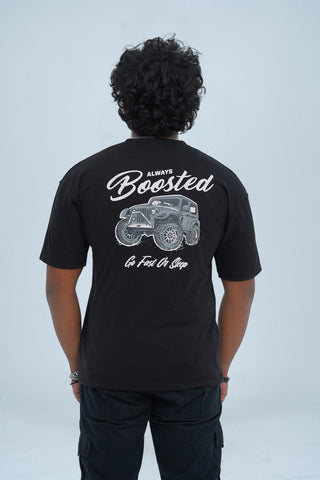 Unisex Rich Black Cotton Oversized T-Shirt - CrossFitters