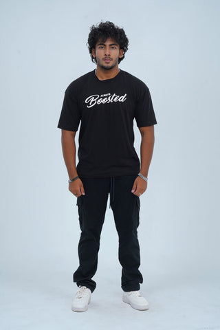 Unisex Rich Black Cotton Oversized T-Shirt - CrossFitters