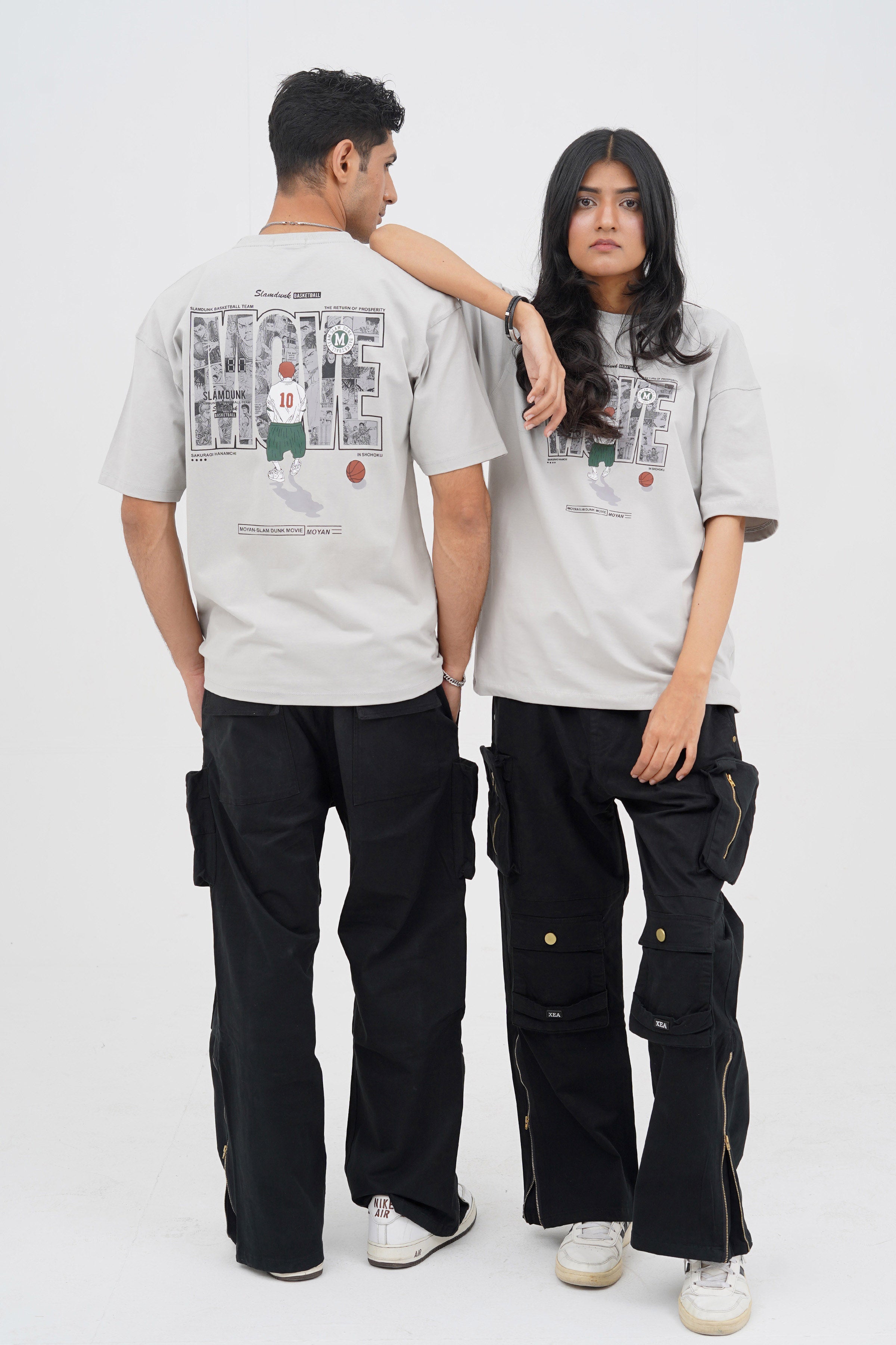 X Basketball Light Grey Oversized T-Shirt  - CrossFitters
