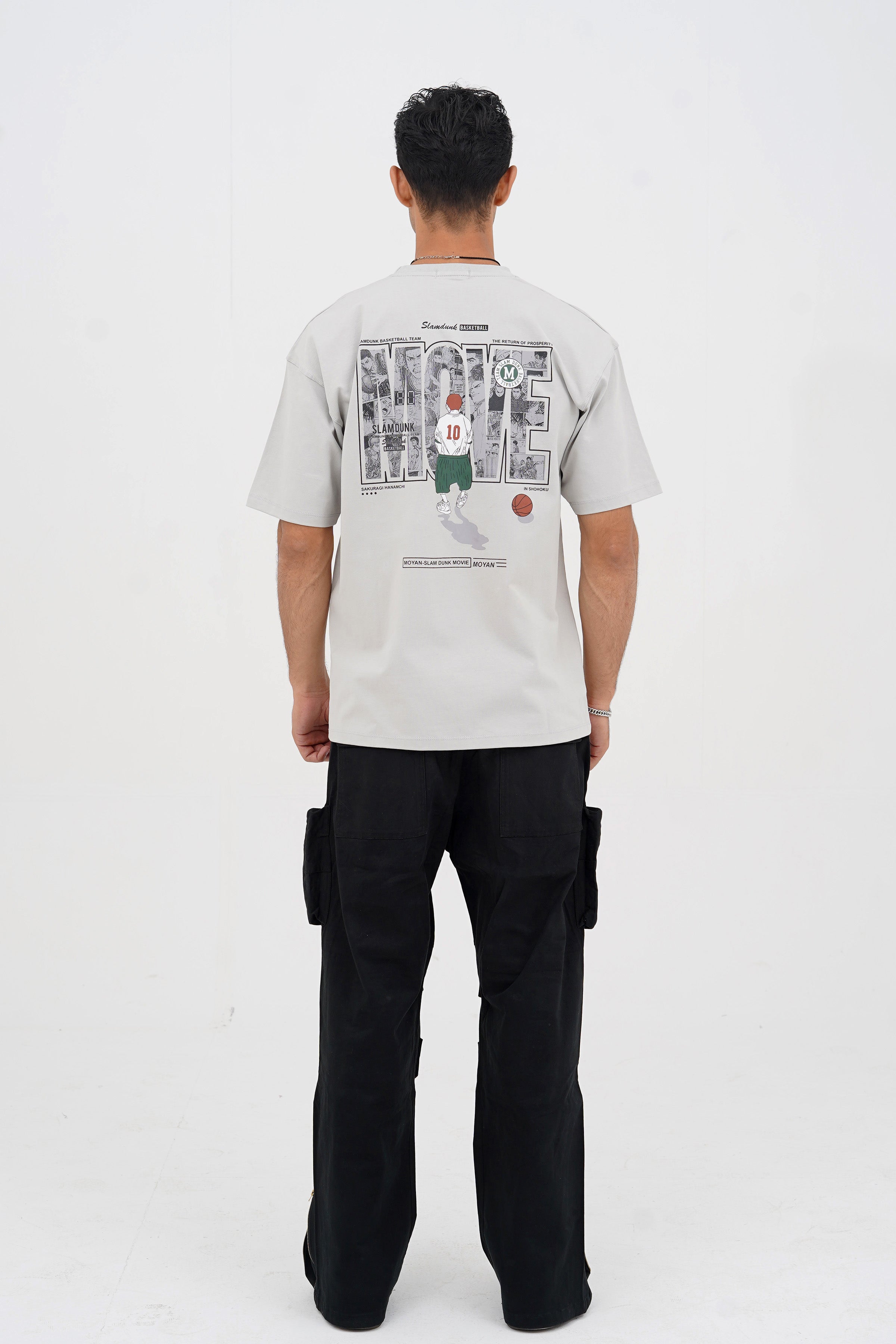 X Basketball Light Grey Oversized T-Shirt  - CrossFitters