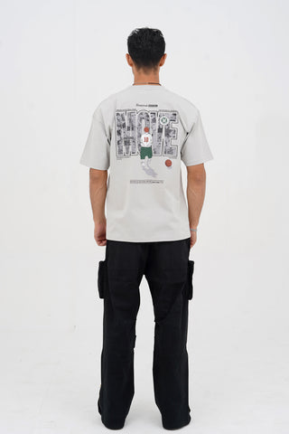 X Basketball Light Grey Oversized T-Shirt  - CrossFitters